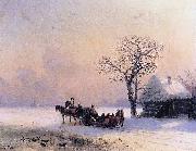 Ivan Aivazovsky Winter Scene in Little Russia Spain oil painting artist